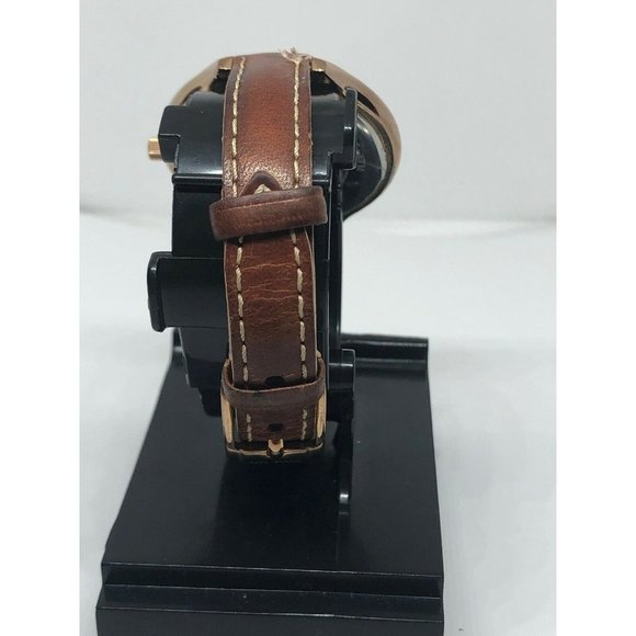 Michael Kors MK284 Women\'s Brown Leather Analog Di